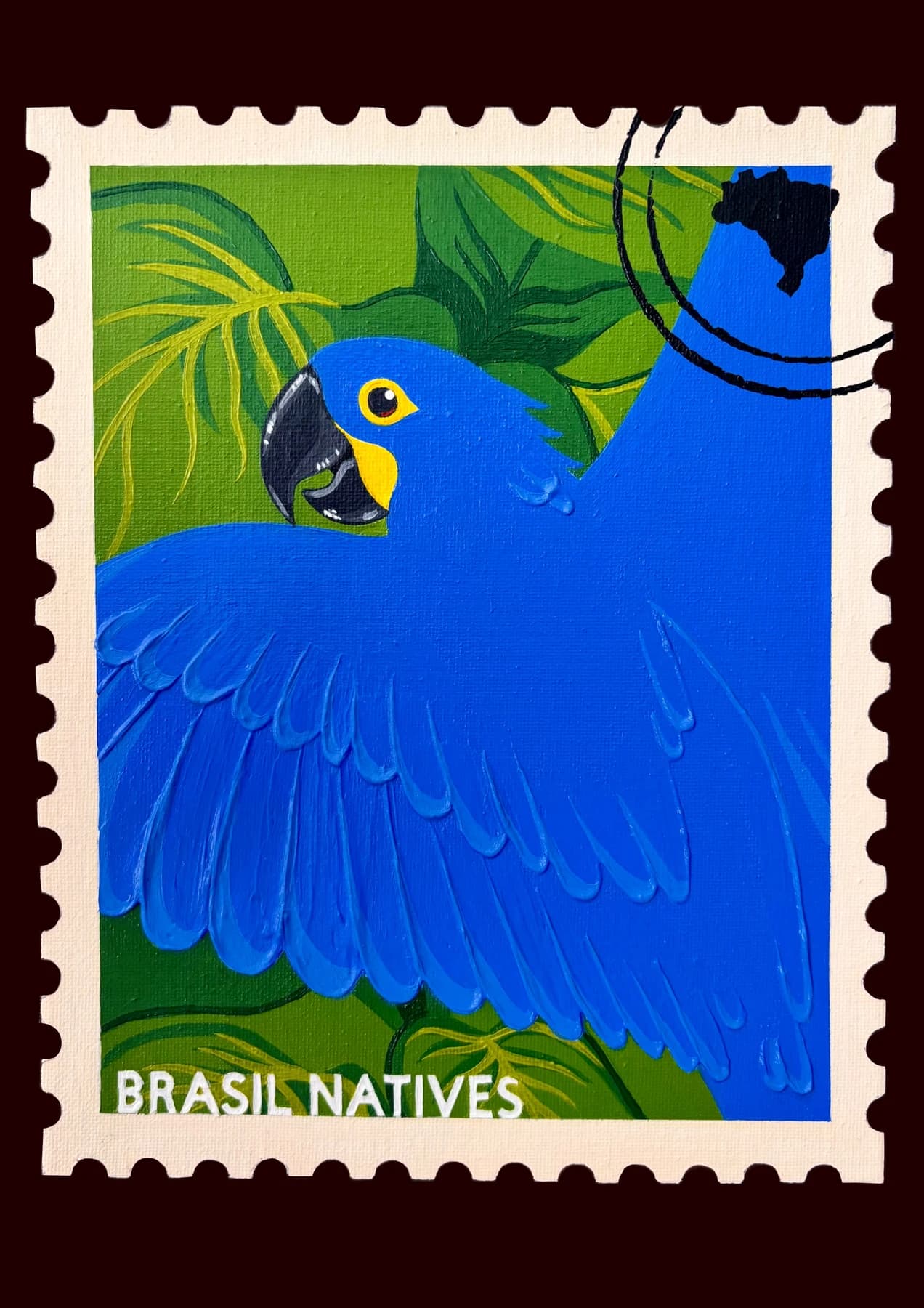 Arara Azul Stamp