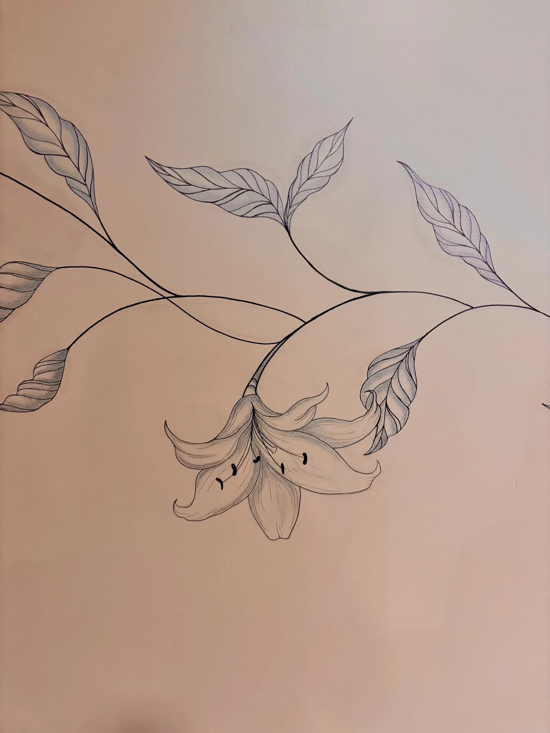 Hand-painted feature wall